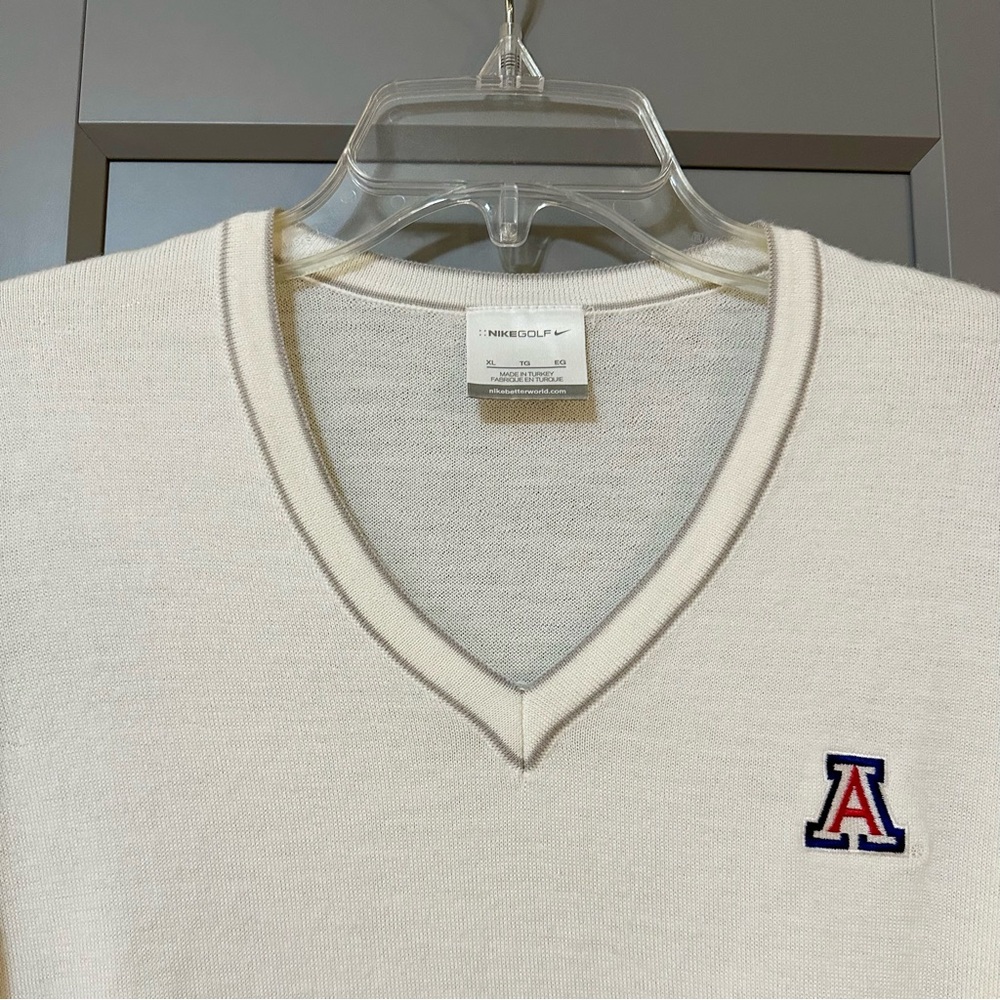 Nike Golf Arizona Wildcats Wool Blend V Neck Sweater Embroidered Logo Mens Sz XL - Picture 4 of 13